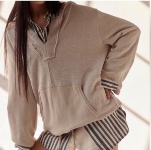 Free People Raven Pullover Hoodie In French Oak